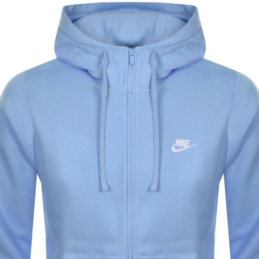 nike club hoodie blue